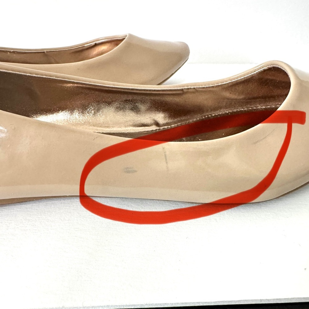 Report Signature Beige Glossy Flats - Picture 4 of 7